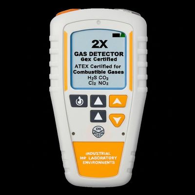 ATEX Certified Portable Gas Detector for H2S CO SO2 Cl2 NO2 with IP67 Protection and 1 Year Warranty
