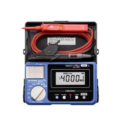 HIOKI IR4056-20 Insulation Resistance Meter with 5 Measurement Ranges 0.3s Response Time and Anti-Drop Protection