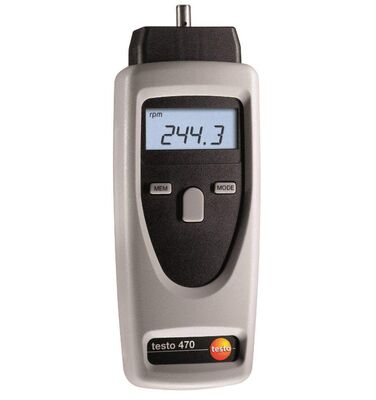Testo 470 High Precision Digital Tachometer Handheld RPM Meter with 0.1 to 19999 rpm Range and ±0.2 Accuracy