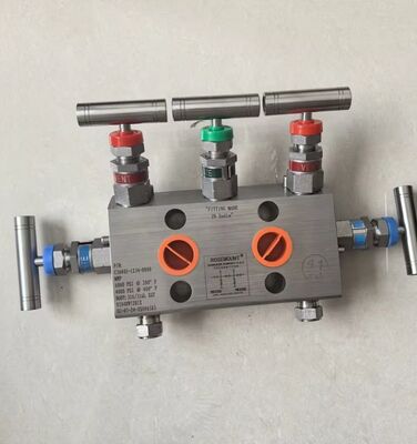 Rosemount Style 0305 5-Valve Manifold Block | 3051 Series Compatible Integral Manifold | SS 316 Instrument Valve Group