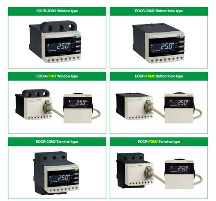 Protection relay, EOCR Digital, 0.5 to 60A, 100 to 240VAC/DC, window connt, for motor protection SCHNEIDER EOCR 3DM2-WRDUWZ